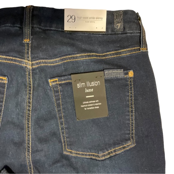 7 For All Mankind Slim Illusion Luxe Size 29 - Picture 5 of 7